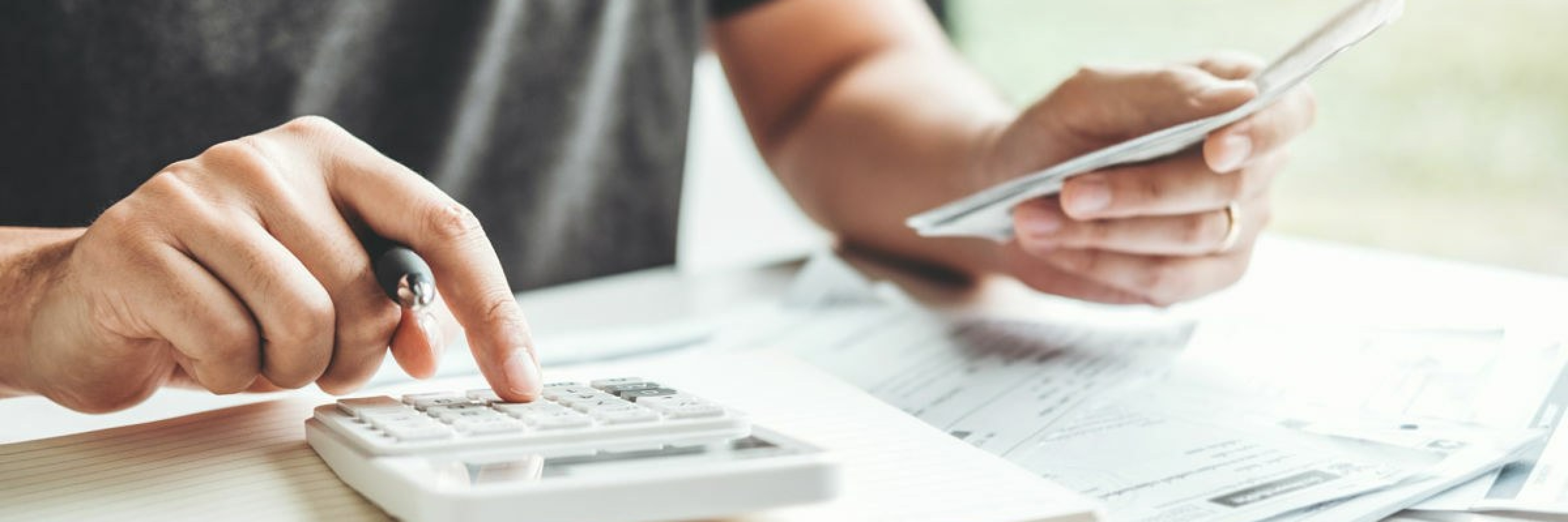 Man working out income