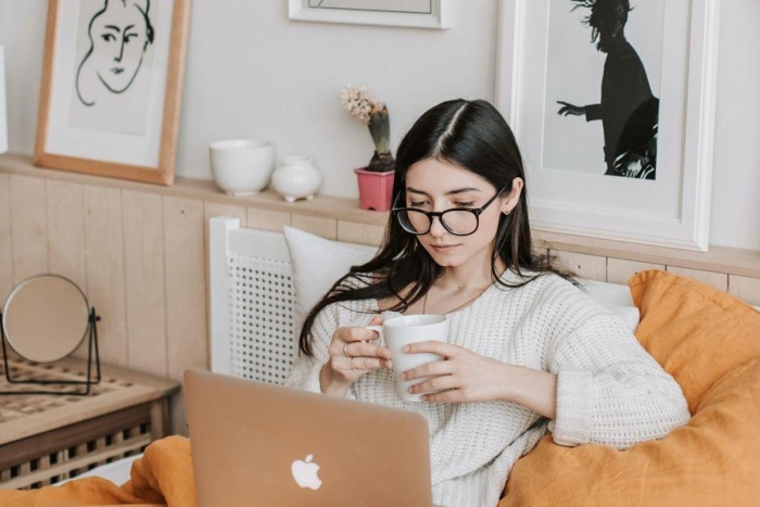 Woman working from home 1